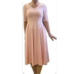 Chic Blush Midi Dress